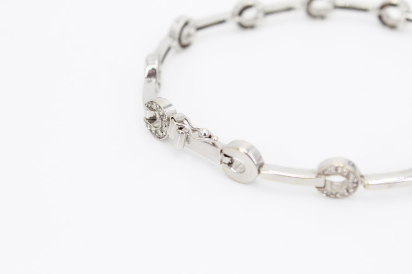 Pulsera de oro blanco de 18k. de segunda mano. Joyería de ocasión | ROYALHYSTERIA