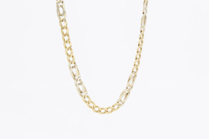 Cadena de oro combinado de 18k. de segunda mano. Joyería de ocasión | ROYALHYSTERIA