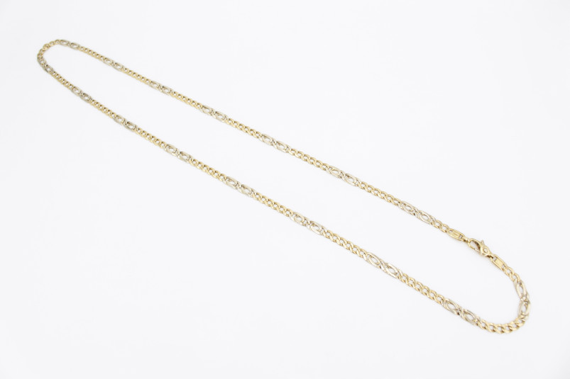 Cadena de oro combinado de 18k. de segunda mano. Joyería de ocasión | ROYALHYSTERIA