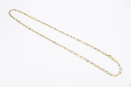 Cadena de oro combinado de 18k. de segunda mano. Joyería de ocasión | ROYALHYSTERIA