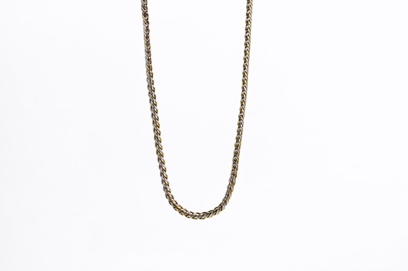 Collar de oro combinado de 18k. de segunda mano. Joyería de ocasión | ROYALHYSTERIA