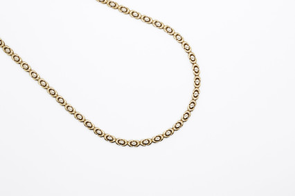 Cadena de oro combinado de 18k. de segunda mano. Joyería de ocasión | ROYALHYSTERIA