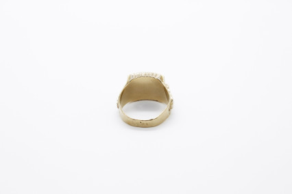 Anillo de oro combinado de 18k. de segunda mano. Joyería de ocasión | ROYALHYSTERIA