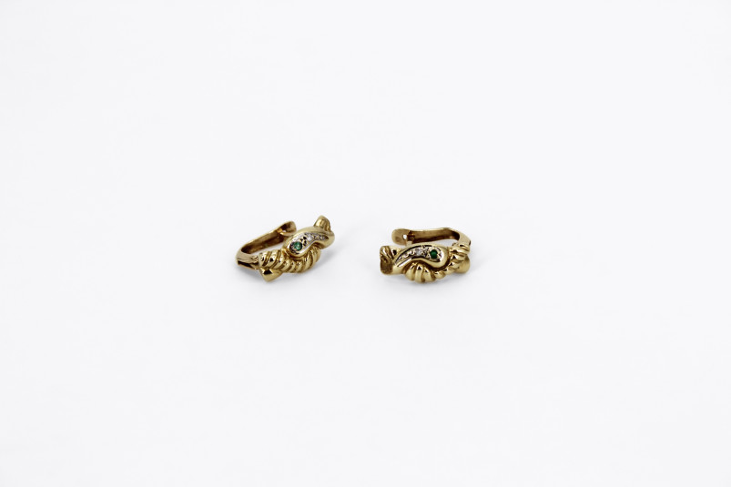 Pendiente de oro de 18k. de segunda mano. Joyería de ocasión | ROYALHYSTERIA