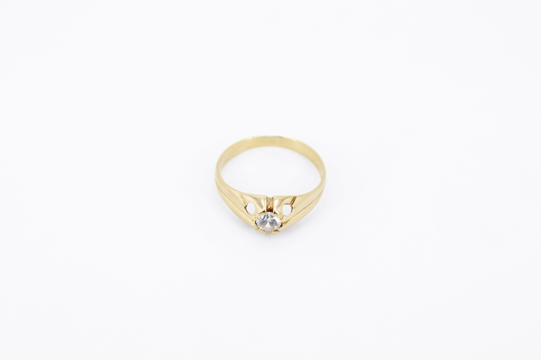 Solitario de oro de 18k. de segunda mano. Joyería de ocasión | ROYALHYSTERIA