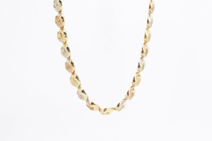 Gargantilla de oro combinado de 18k. de segunda mano. Joyería de ocasión | ROYALHYSTERIA