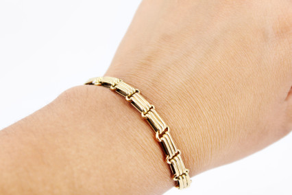 Pulsera de oro de 18k. de segunda mano. Joyería de ocasión | ROYALHYSTERIA