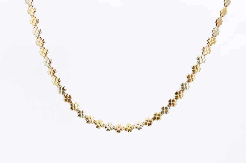 Cadena de oro combinado de 18k. de segunda mano. Joyería de ocasión | ROYALHYSTERIA