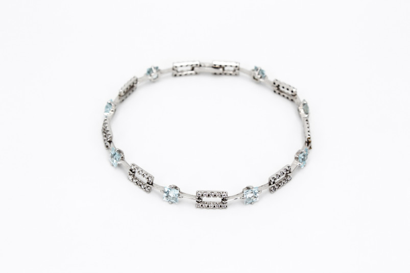 Pulsera de oro blanco de 18k. de segunda mano. Joyería de ocasión | ROYALHYSTERIA