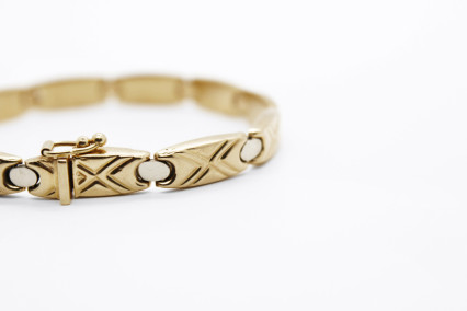 Pulsera de oro combinado de 18k. de segunda mano. Joyería de ocasión | ROYALHYSTERIA