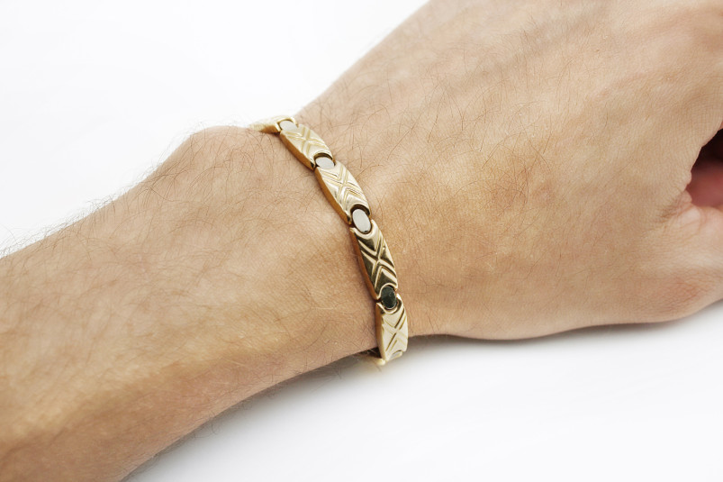 Pulsera de oro combinado de 18k. de segunda mano. Joyería de ocasión | ROYALHYSTERIA