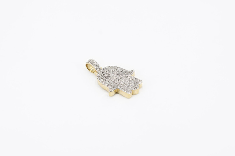 Colgante de oro de 14k con diamantes. de segunda mano. Joyería de ocasión | ROYALHYSTERIA