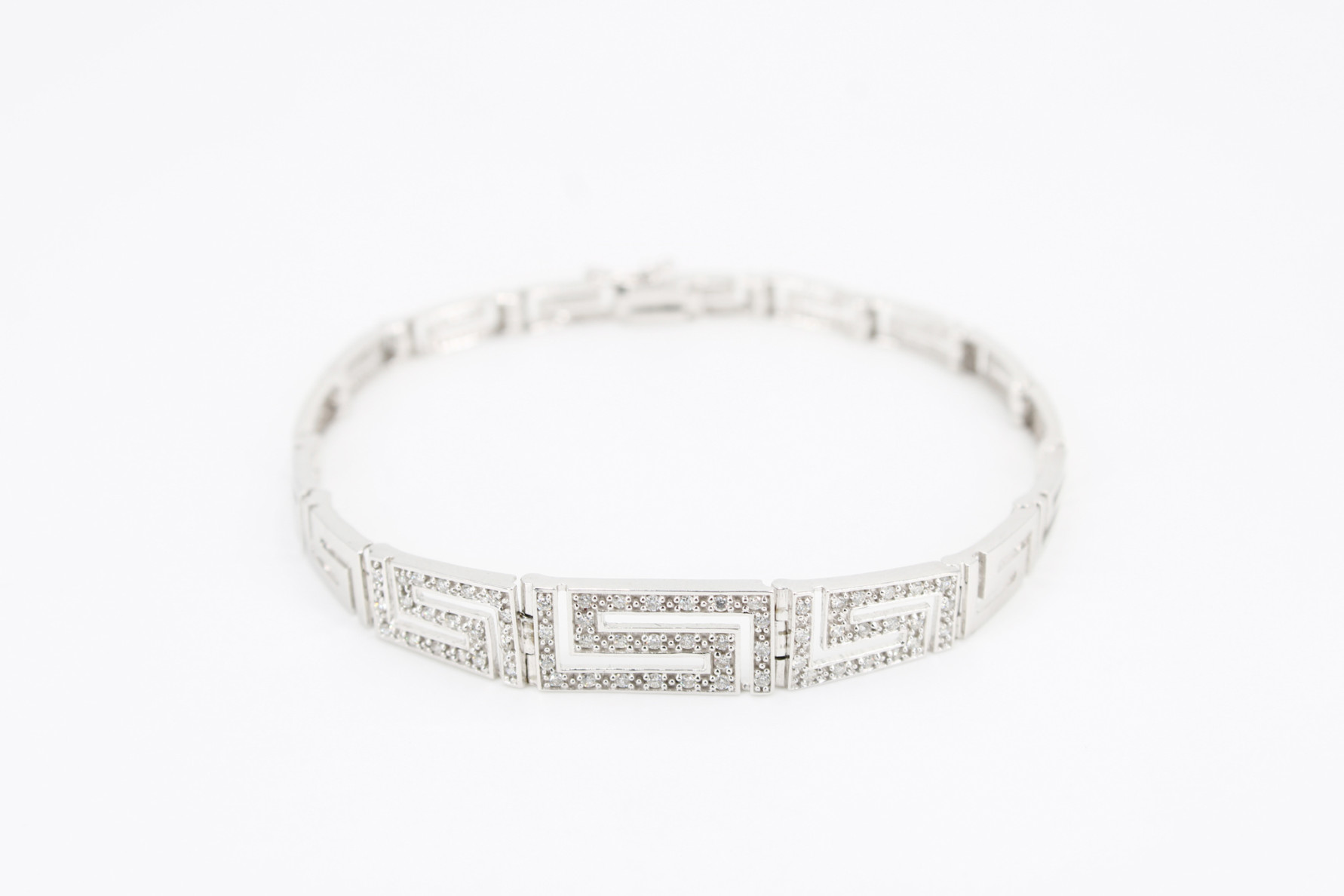 Pulsera de oro blanco de 18k con diamantes. de segunda mano. Joyería de ocasión | ROYALHYSTERIA