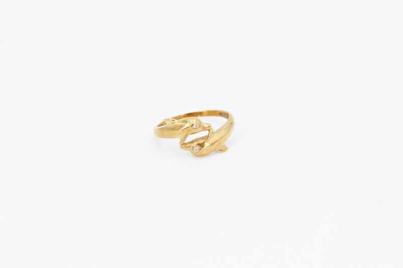Anillo de oro de 18k. de segunda mano. Joyería de ocasión | ROYALHYSTERIA