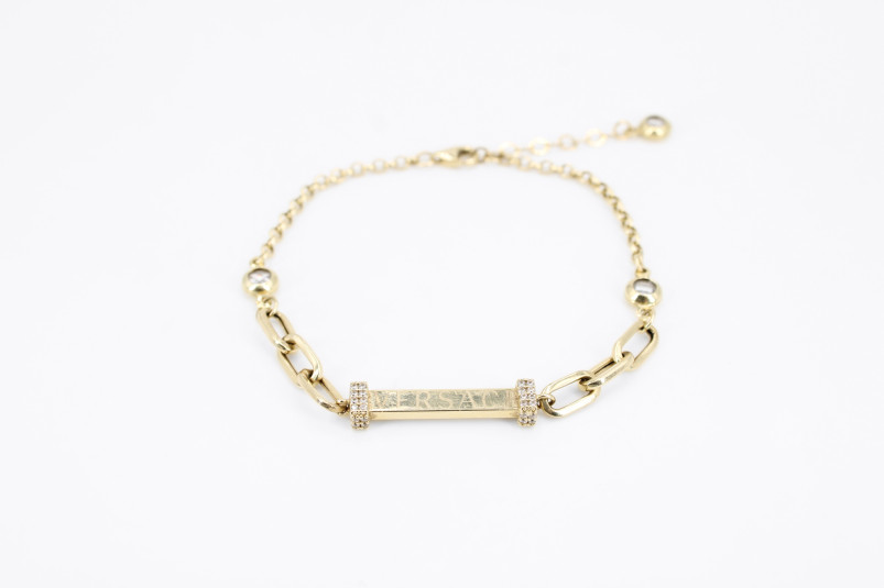 Pulsera de oro de 14k. de segunda mano. Joyería de ocasión | ROYALHYSTERIA
