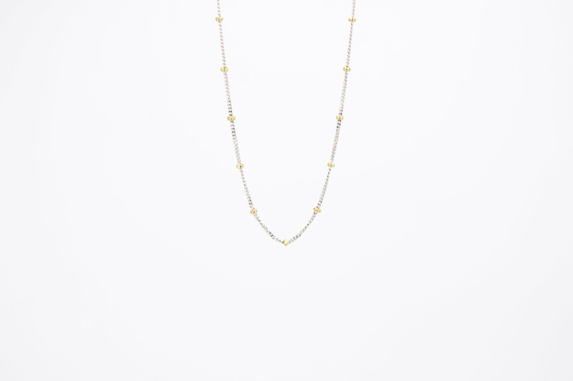 Cadena de oro combinado de 18k. de segunda mano. Joyería de ocasión | ROYALHYSTERIA