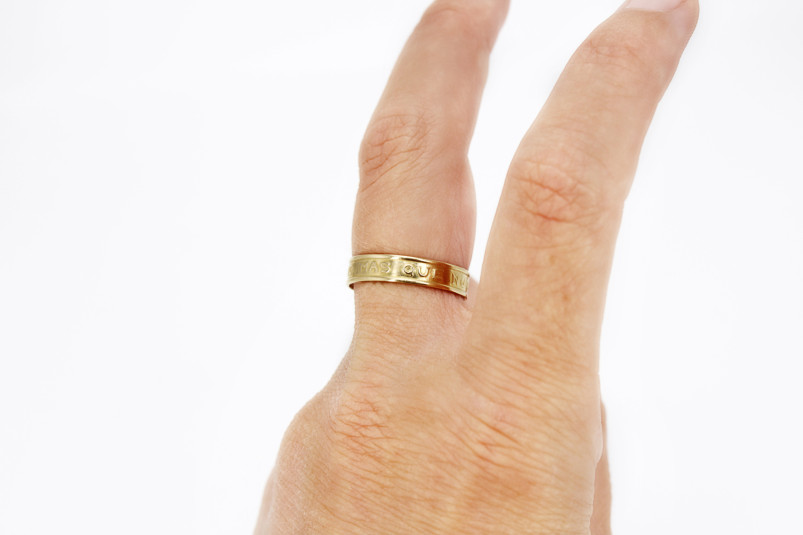 Alianza de oro de 18k. de segunda mano. Joyería de ocasión | ROYALHYSTERIA