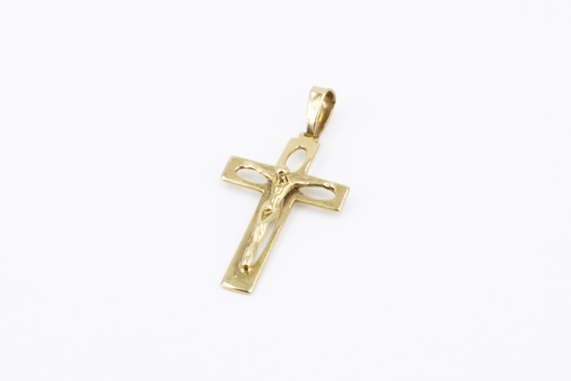 Cruz de oro de 18k. de segunda mano. Joyería de ocasión | ROYALHYSTERIA