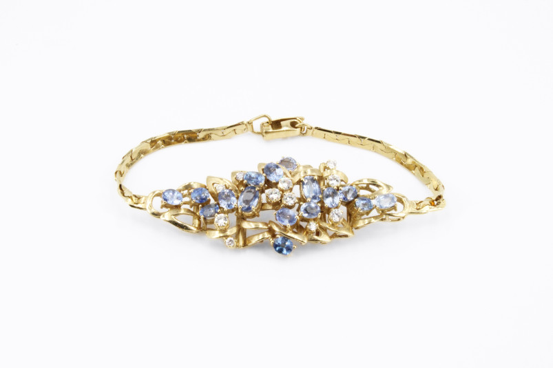 Pulsera de oro de 18k con diamantes. de segunda mano. Joyería de ocasión | ROYALHYSTERIA