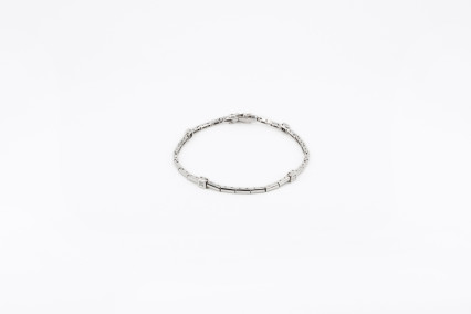 Pulsera de oro blanco de 18k con diamantes. de segunda mano. Joyería de ocasión | ROYALHYSTERIA