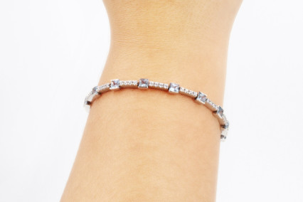 Pulsera de oro blanco de 18k. de segunda mano. Joyería de ocasión | ROYALHYSTERIA