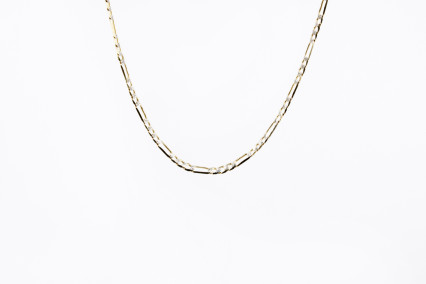 Cadena de oro combinado de 18k. de segunda mano. Joyería de ocasión | ROYALHYSTERIA