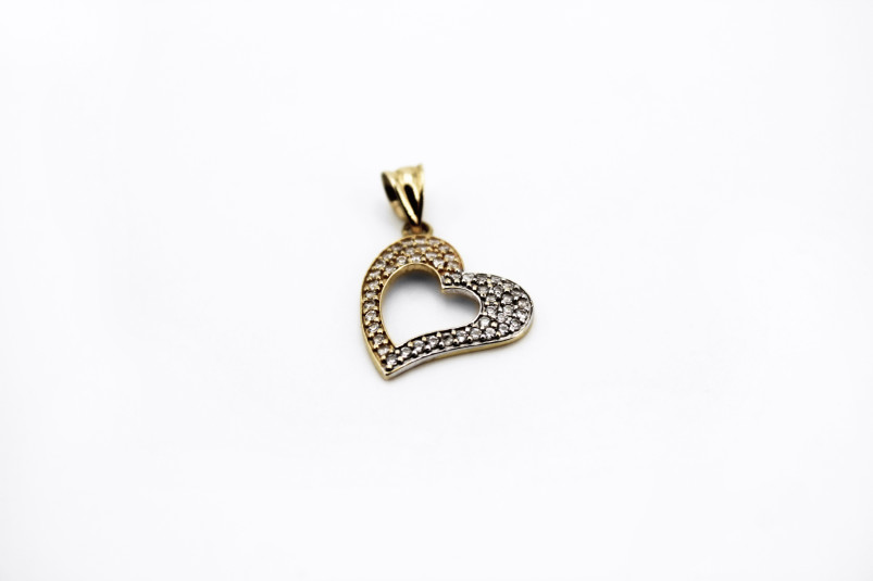 Colgante de oro combinado de 18k. de segunda mano. Joyería de ocasión | ROYALHYSTERIA