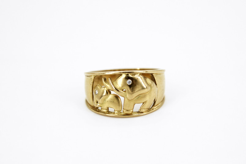 Anillo de oro de 18k. de segunda mano. Joyería de ocasión | ROYALHYSTERIA