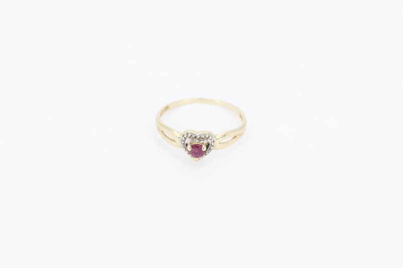 Anillo de oro combinado de 18k. de segunda mano. Joyería de ocasión | ROYALHYSTERIA