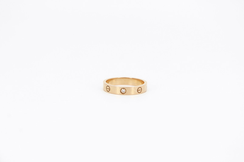 Anillo de oro rosa de 18k. de segunda mano. Joyería de ocasión | ROYALHYSTERIA